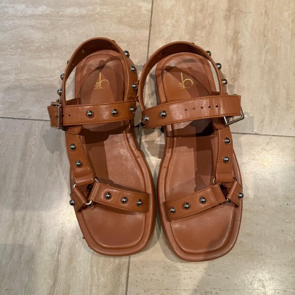 Brown Studded Sandals - Picture 3 of 3